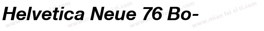 Helvetica Neue 76 Bo字体转换